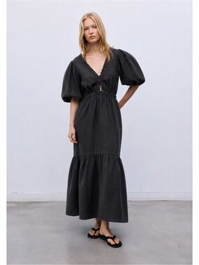 The New Society Aloe Woman Linen Dress